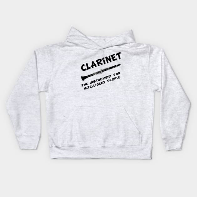 Intelligent Clarinet Kids Hoodie by Barthol Graphics